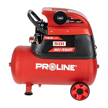 PROLINE TOOLS Oljesmord Kompressor 50L, 169 l/min, 8 bar, 1500W, 26 kg, Proline
