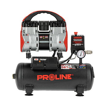 PROLINE TOOLS Olje-fri Kompressor 9L, 750W, 8BAR, 167L/MIN, 58.1 dB, 15 kg, 3-lagers Stål, Proline