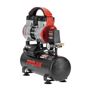PROLINE TOOLS Olje-fri Kompressor 9L, 750W, 8BAR, 167L/MIN, 58.1 dB, 15 kg, 3-lagers Stål, Proline
