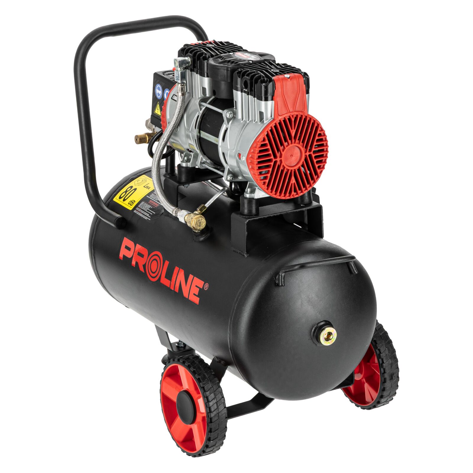 PROLINE TOOLS Olje-fri Kompressor 24L, 750W, 8BAR, 167L/MIN, Tyst Drift, Proline - 2