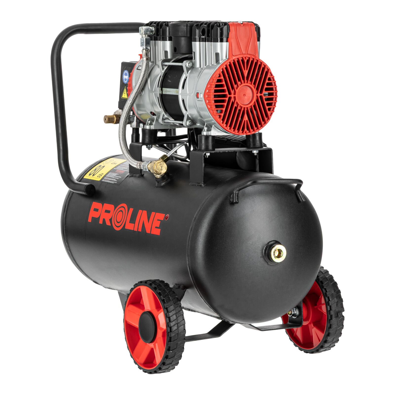 PROLINE TOOLS Olje-fri Kompressor 24L, 750W, 8BAR, 167L/MIN, Tyst Drift, Proline - 6