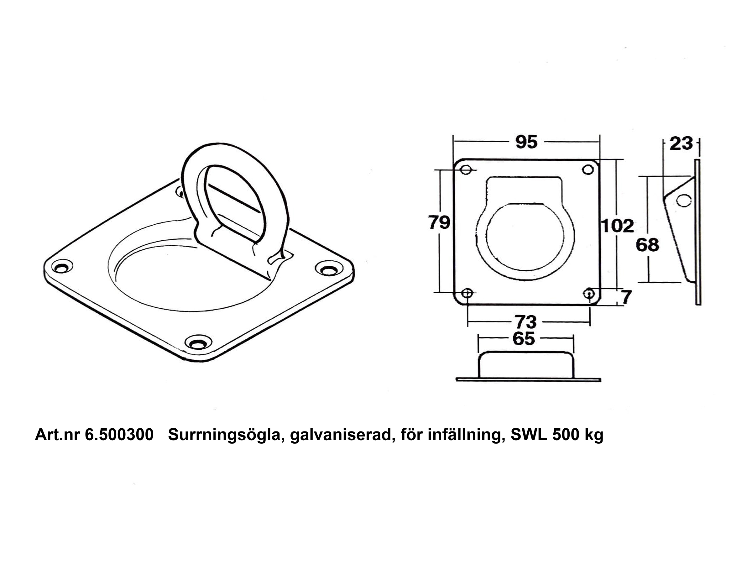 Surrningsögla CAT310 galvad