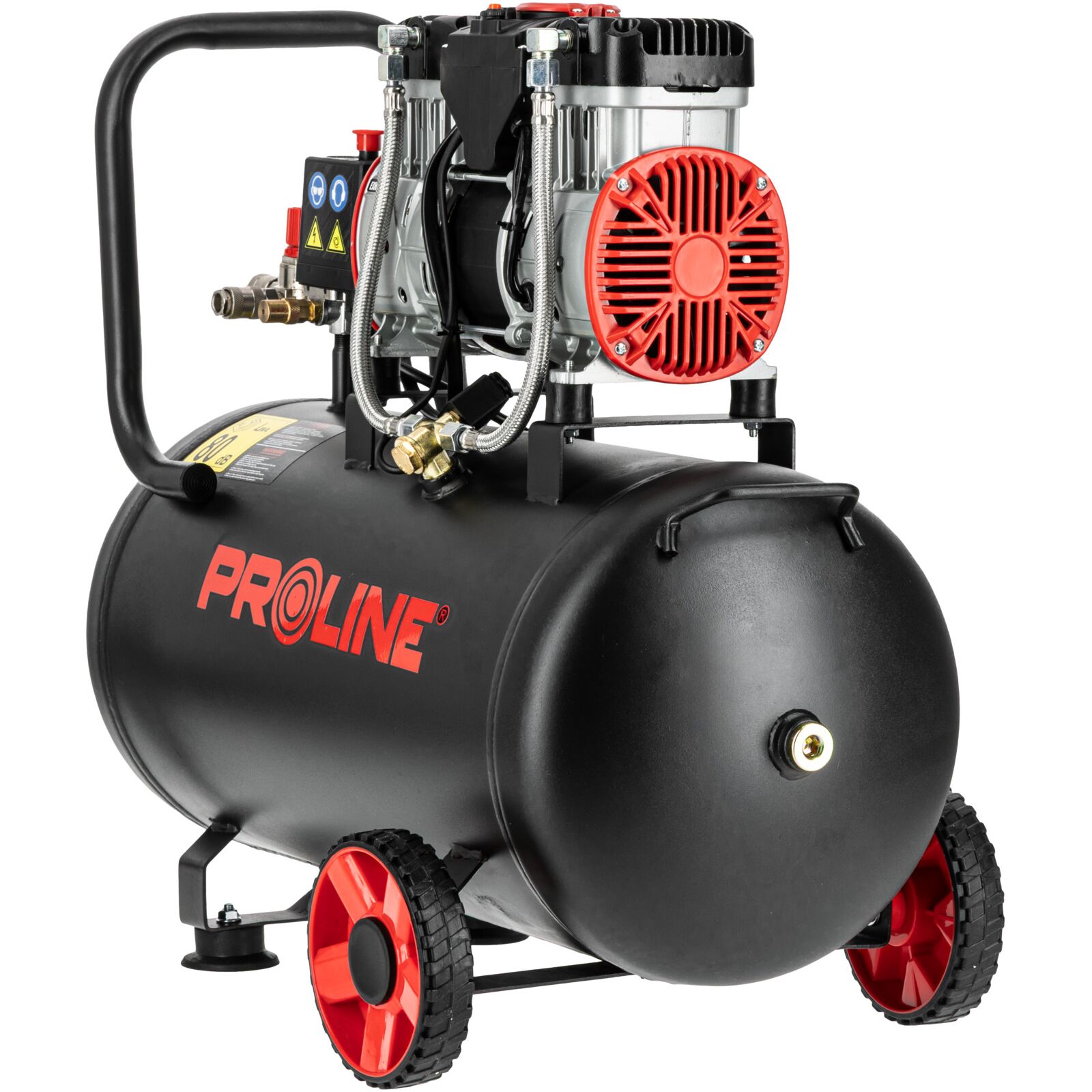 PROLINE TOOLS Kompresor oljefri 50L 254 l/min, 1500W, 8 bar, 58.1 dB, 25 kg, 3-lagers stål, Proline - 2