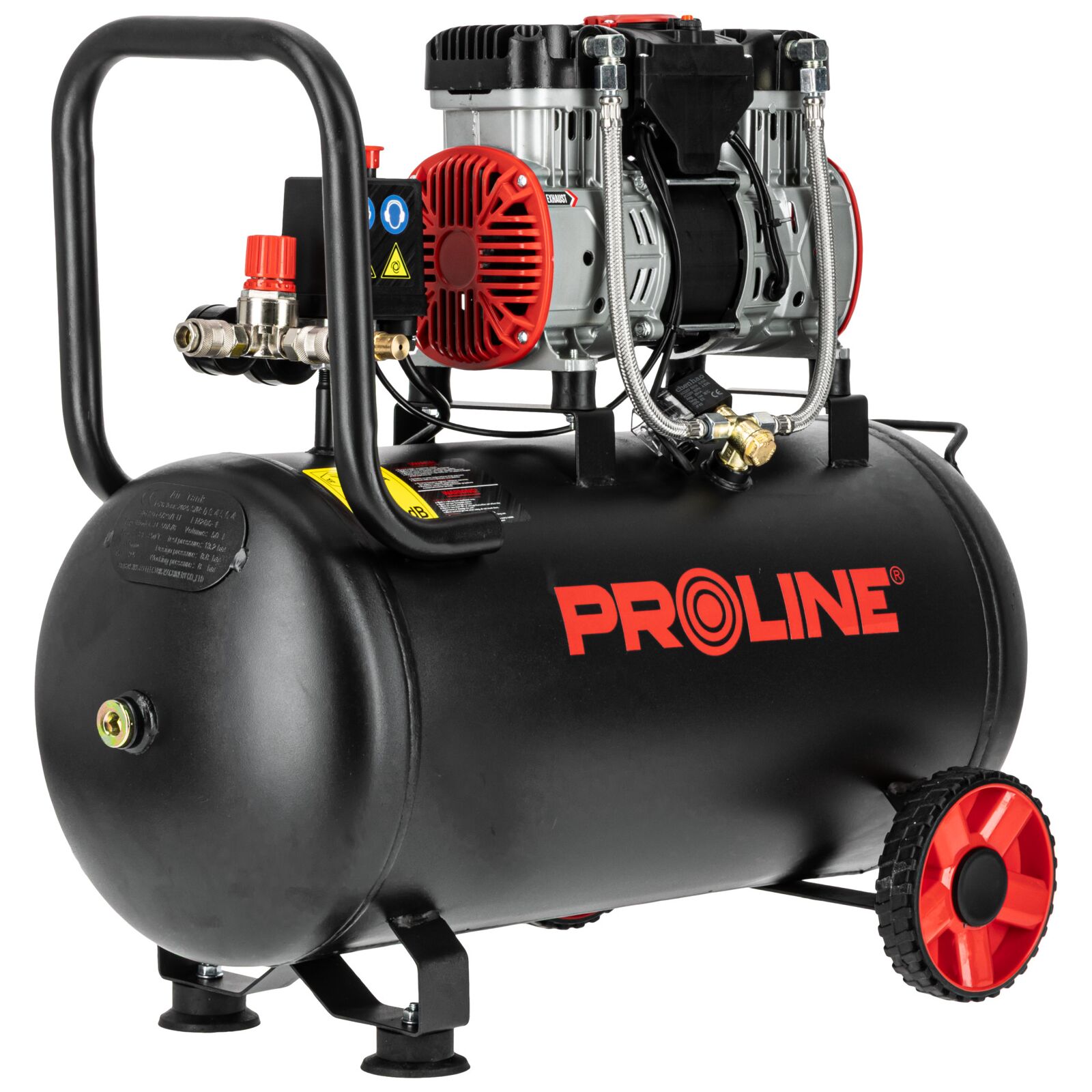 PROLINE TOOLS Kompresor oljefri 50L 254 l/min, 1500W, 8 bar, 58.1 dB, 25 kg, 3-lagers stål, Proline - 6