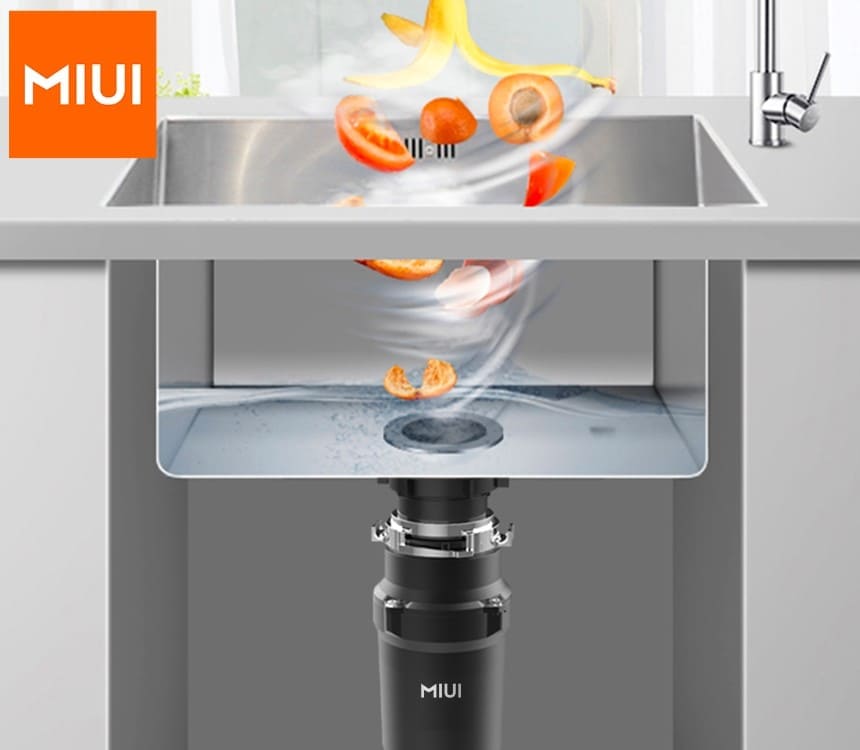 Avfallskvarn 1L, 2300 RPM, kraftfull och tyst matavfallskvarn, MIUI - 6