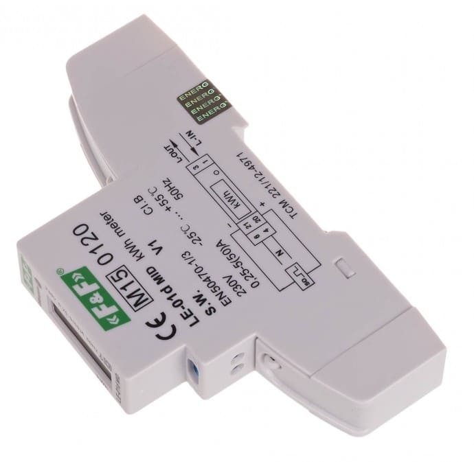 Övriga6 1-fas 230V elektronisk energimätare med impulsutgång, IP20, F&F - 3