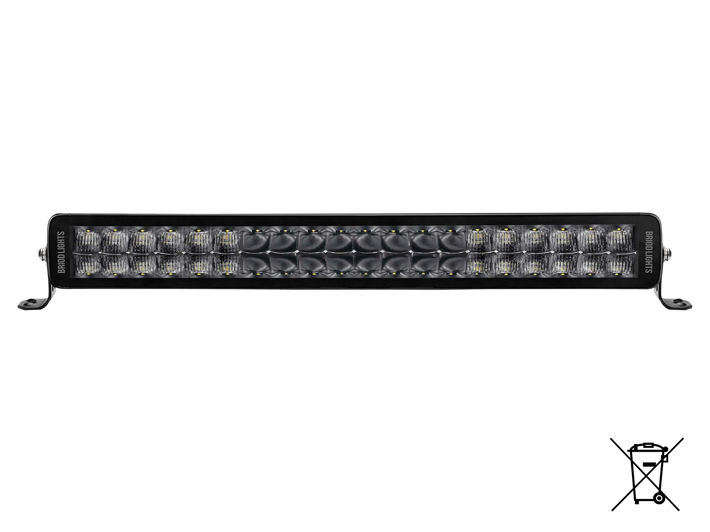 BriodLights Ljusramp Dubbelradig Pos. ljus Mörk 5500lm 22" - 3