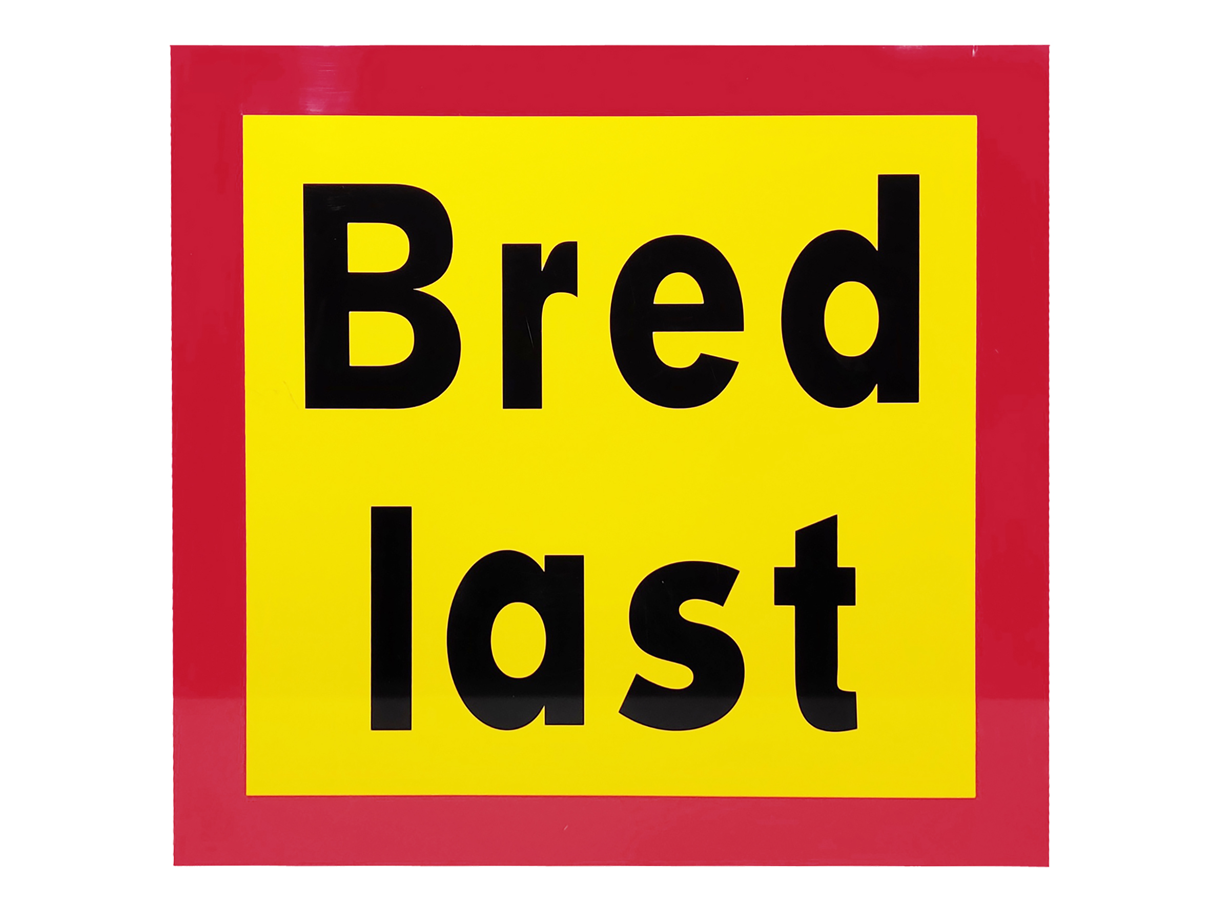 Bred last skylt 2-radig 600x500x2 mm