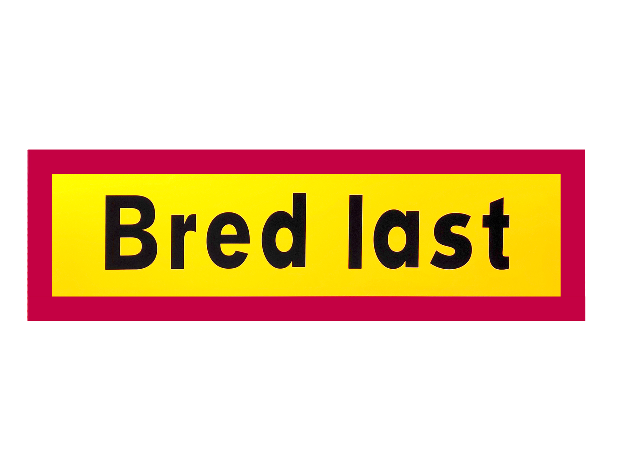 Bred last skylt 1200x400x2 mm