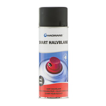 Hagmans Sprayfärg Halvblank Svart RAL 9005 400 ML