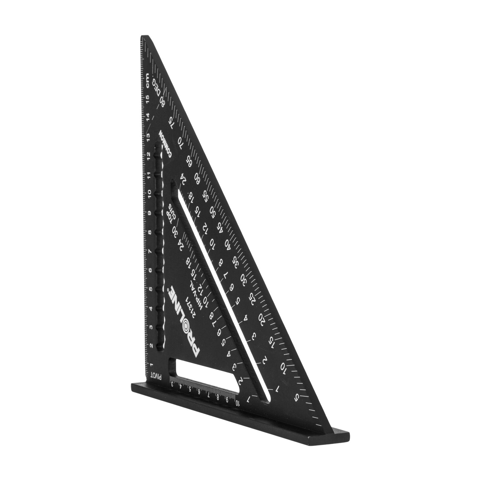 PROLINE TOOLS Snickarvinkel med bas, aluminium 175/300 mm, 4, 6 mm tjock, Oxiderad yta, Proline - 0.3 - 7