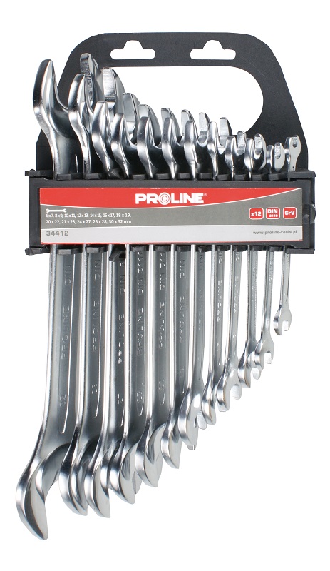 PROLINE TOOLS Öppen Nyckelsats DIN 3110, 6-22 mm, 8 Delar, Proline
