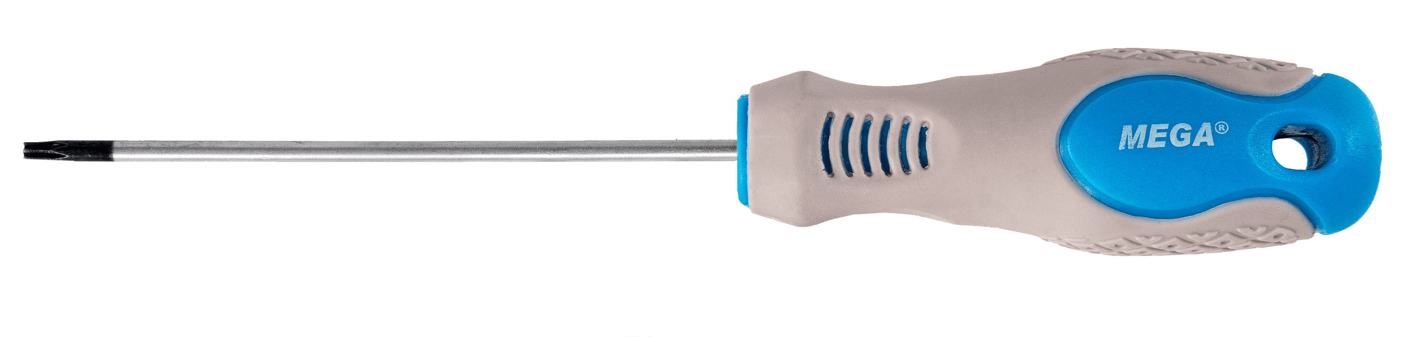 Mega Skruvmejsel TORX SECURITY TS10-TS30, med hål i spetsen, 100 mm lång, CRV, SOFT TOUCH (Torx storlek (T) : T30)