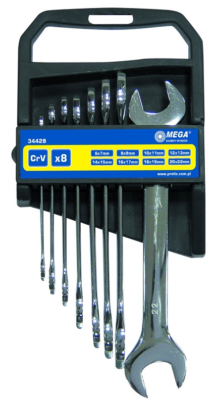 Mega Blocknyckelsats 8 st (67-2022 mm), CV