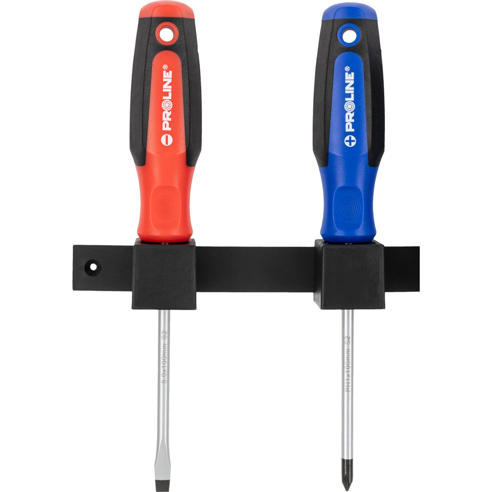PROLINE TOOLS Skruvmejselsats 8 Delar, S2 Stål HRC 59, Ergonomisk Soft-Touch, Magnetisk, Slitsad och Phillips, Proline - 5