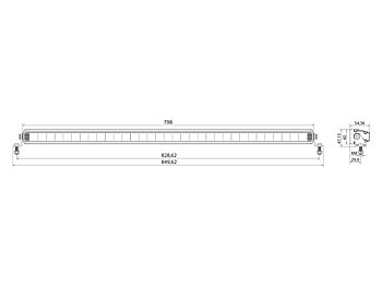 BriodLights NEX LED Arbetsljusramp 798 mm