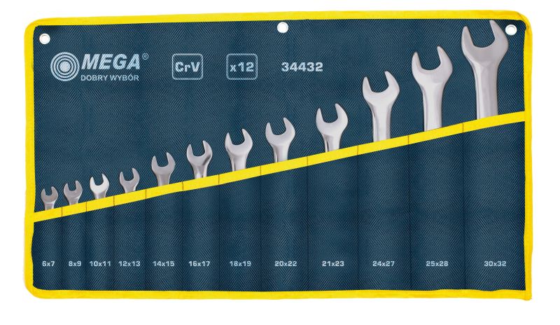 Mega Blocknyckelsats 12st - DIN 3110, CV 6 x 7-30 x 32 mm