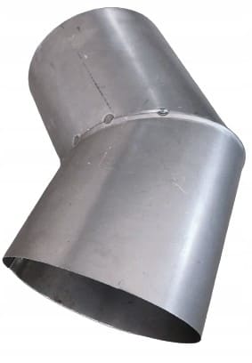 Rörböj för rökkamin, 45 grader 100 mm rökrör - 3