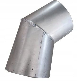 Rörböj för rökkamin, 45 grader 100 mm rökrör - 4