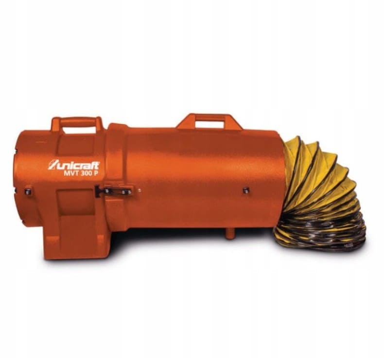 Stark Portabel Axiell Fläkt med 10 m, industrifläkt 750W 3220 m³/h, Unicraft - 3