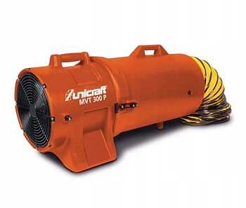 Stark Portabel Axiell Fläkt med 10 m, industrifläkt 750W 3220 m³/h, Unicraft