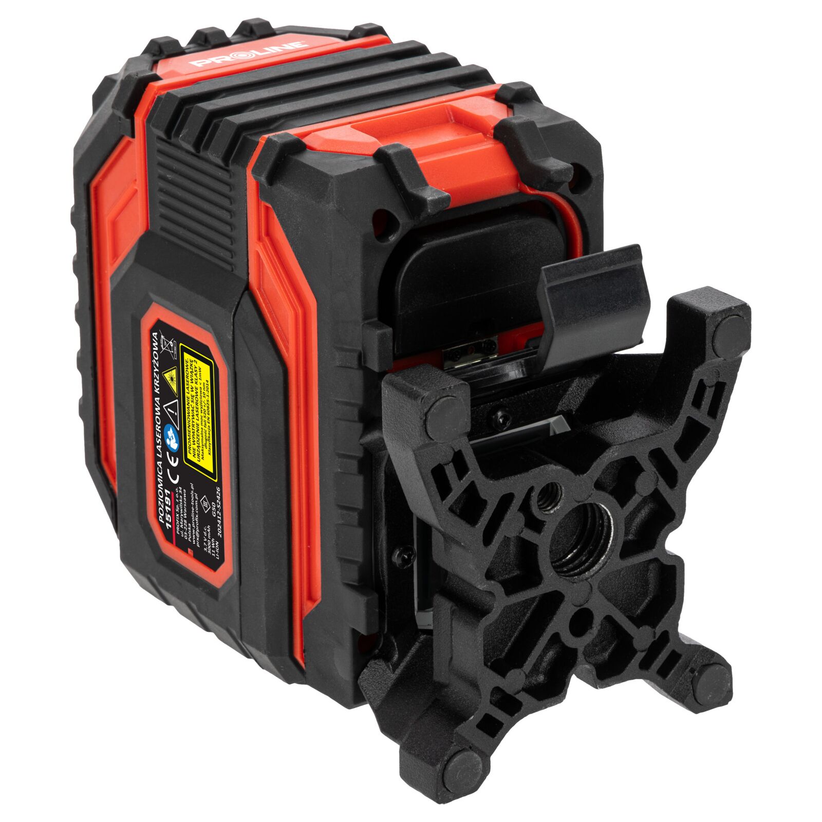 PROLINE TOOLS Laservattenpass 360° grönt korslaserkit 2D självinställande, 2 strålar, l=25m, ±1.5 mm/5m, IP54, Li-Ion 3000mAh, 5/8 och 1/4 stativgänga, Proline - 4