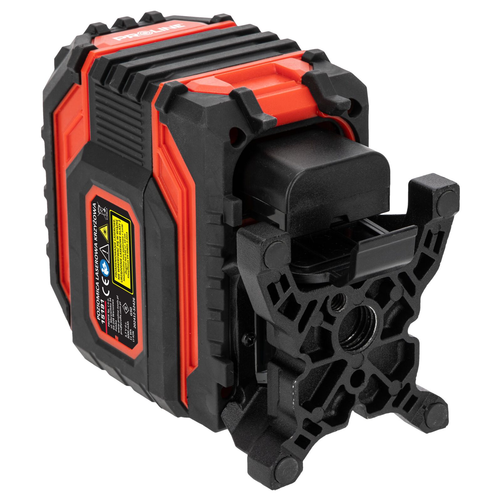 PROLINE TOOLS Laservattenpass 360° grönt korslaserkit 2D självinställande, 2 strålar, l=25m, ±1.5 mm/5m, IP54, Li-Ion 3000mAh, 5/8 och 1/4 stativgänga, Proline - 5