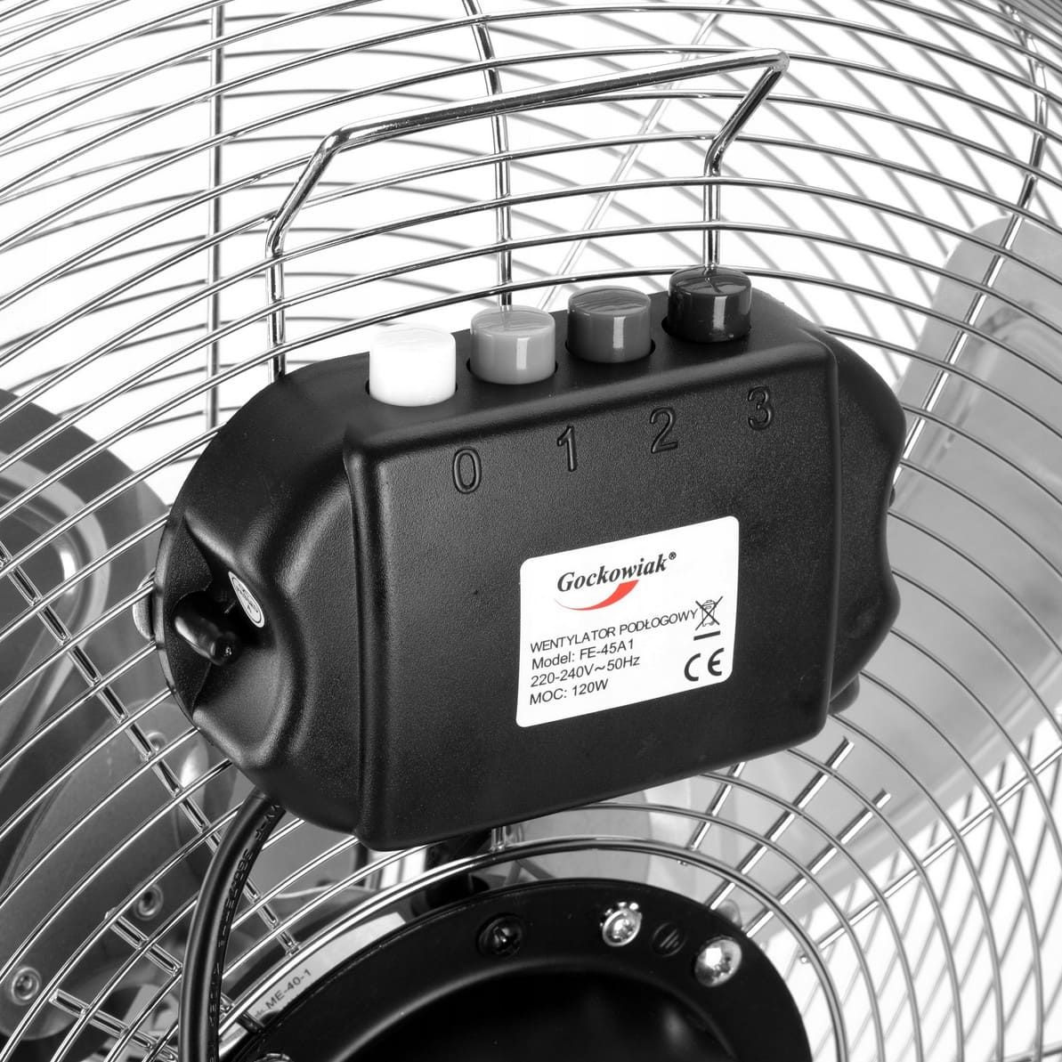 Stor kraftfull fläkt 50 cm (20) 120W, golvmodell, ganska tyst - 11