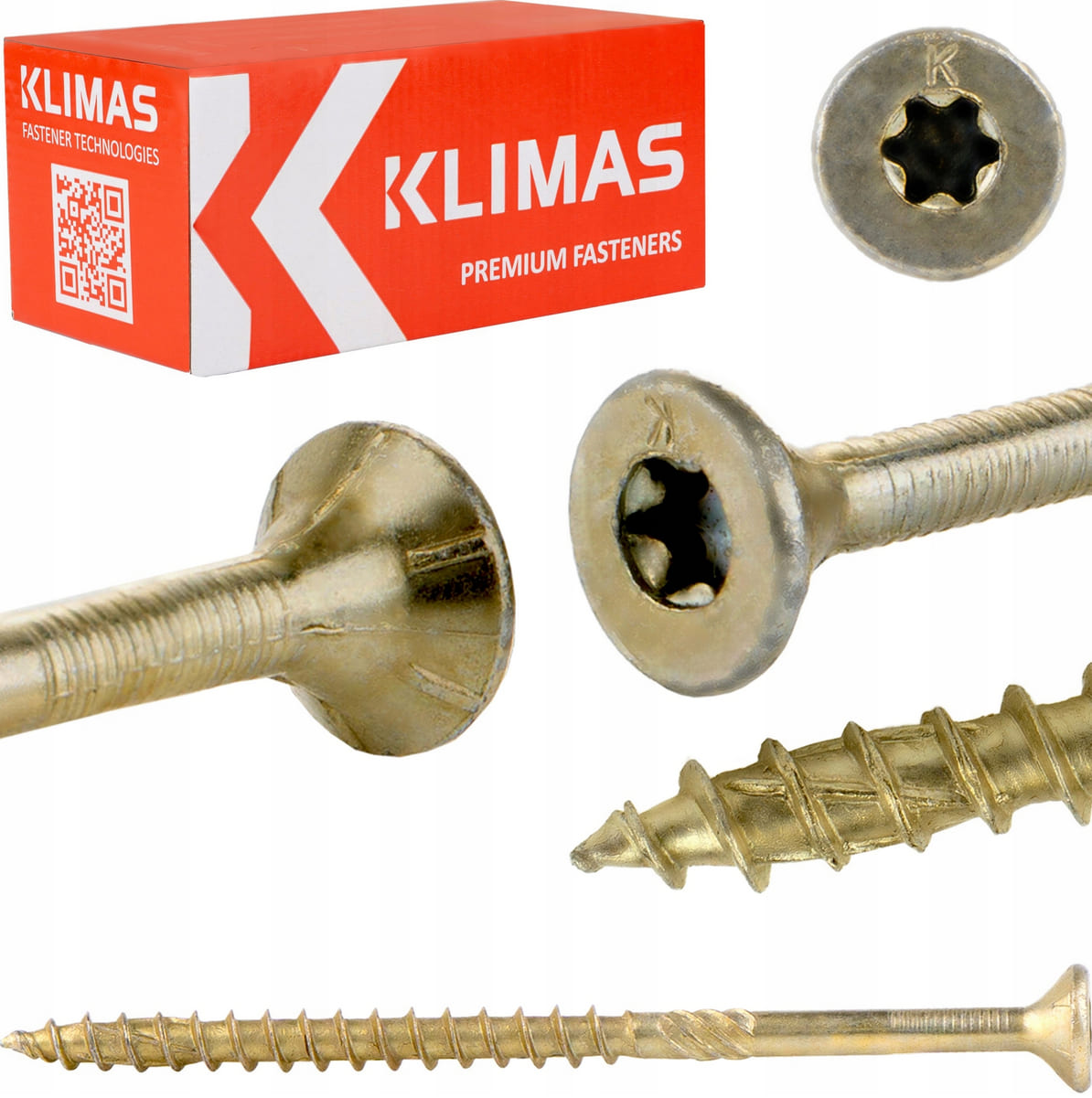 Träskruv TORX C4 försänkt huvud 4 x 30 till 6 x 200, 200 till 1000st per paket, Klimas (Skruvstorlek och mängd : 4 x 30 / 1000 st.) - 3