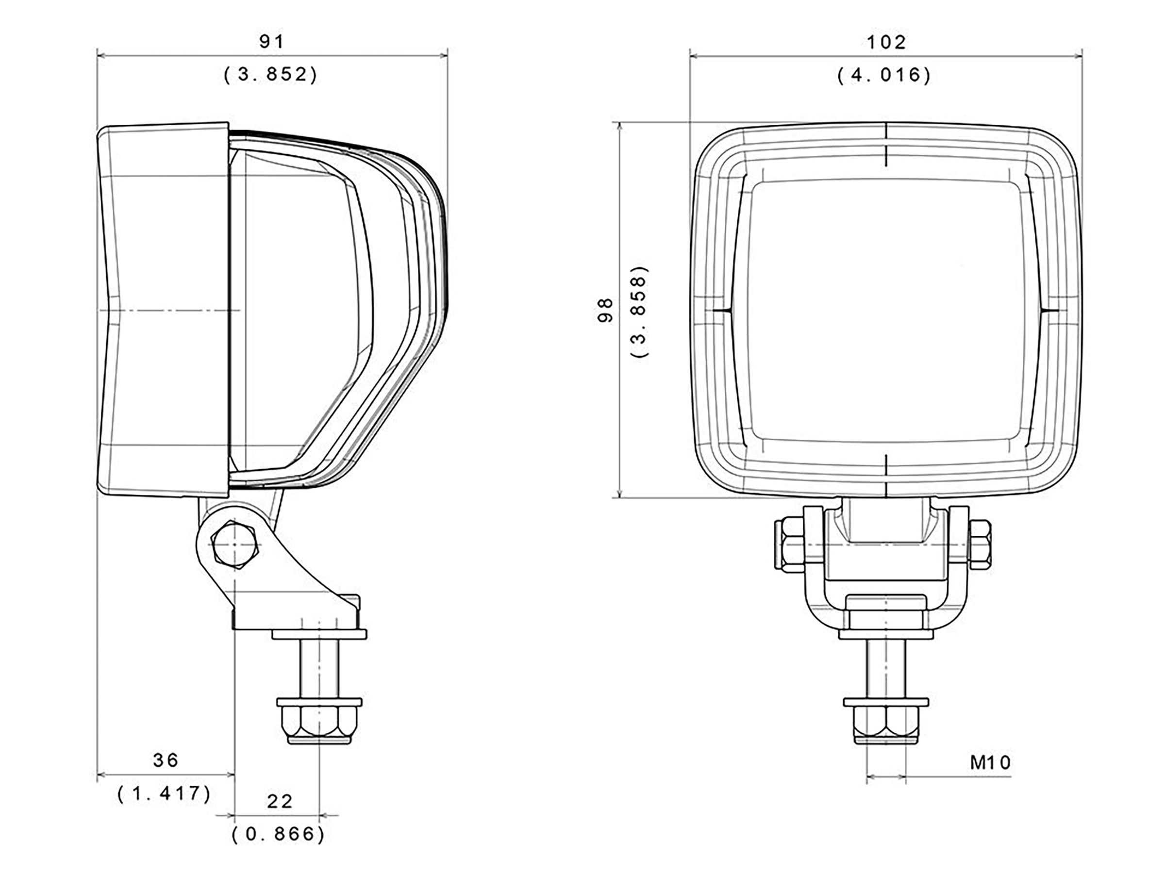 Arbetslampa ABL LED SHD 5000 extra bred - 3