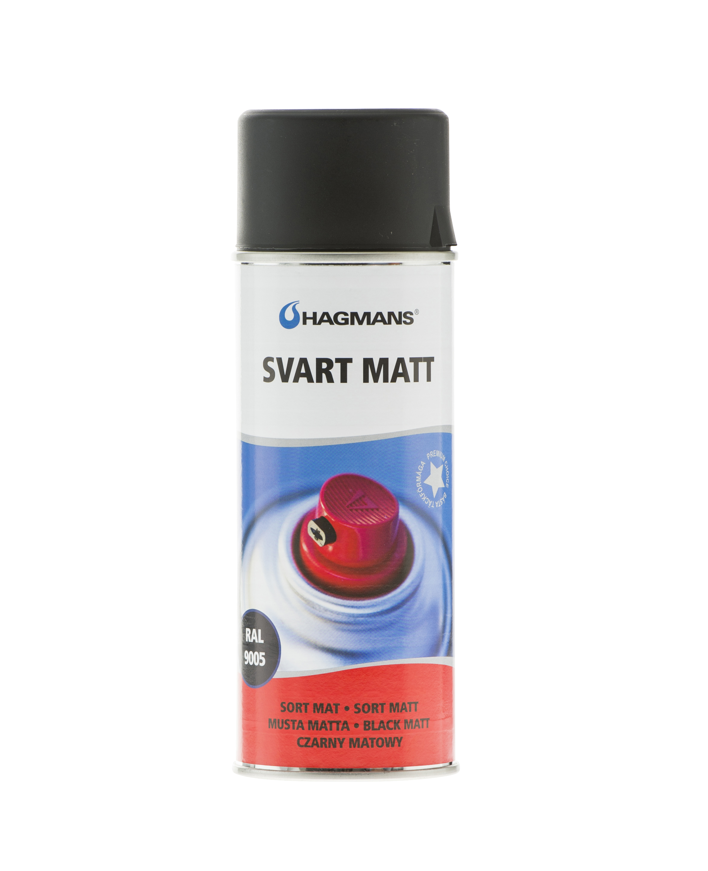 Hagmans Sprayfärg Matt Svart RAL 9005 400 ML