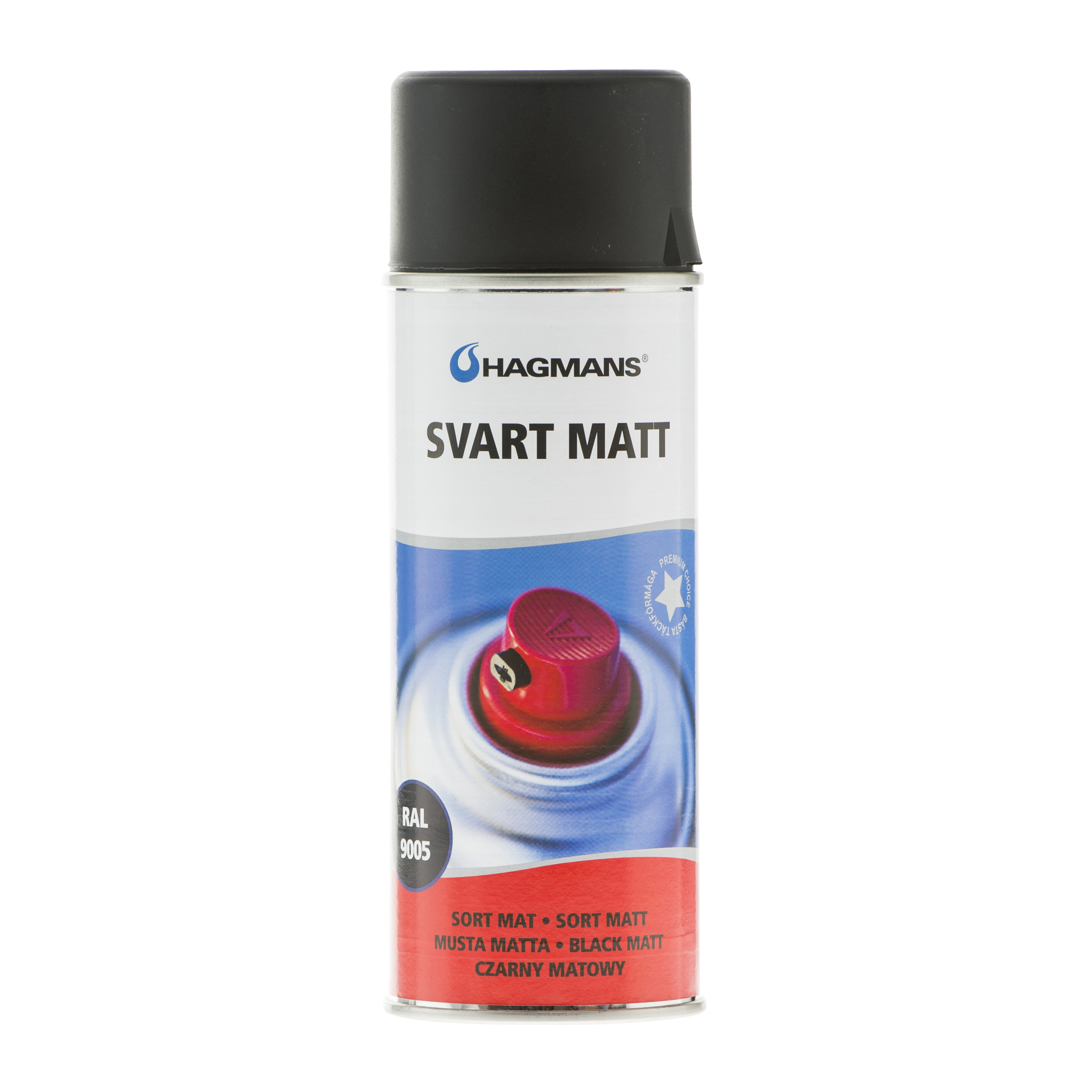 Hagmans Sprayfärg Matt Svart RAL 9005 400 ML - 2