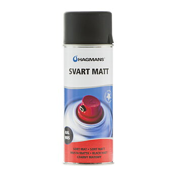 Hagmans Sprayfärg Matt Svart RAL 9005 400 ML