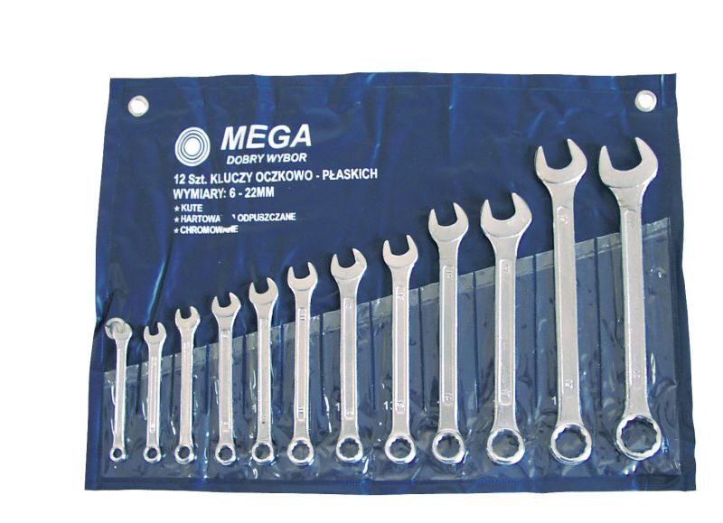 Mega U-ringnyckelsats, kombinyckelsats, blocknyckelsats, 12st 6-22 mm