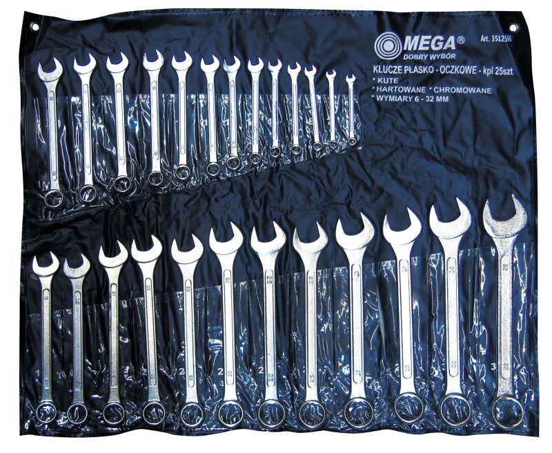 Mega Kombinyckelstas, blocknyckelsats 25st - 6-32 mm