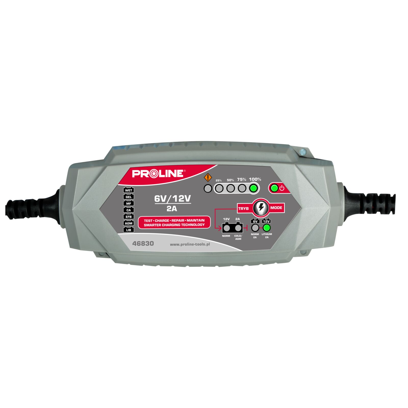 PROLINE TOOLS Inverterande Laddare för Batterier 12V, 2A, Proline - 2