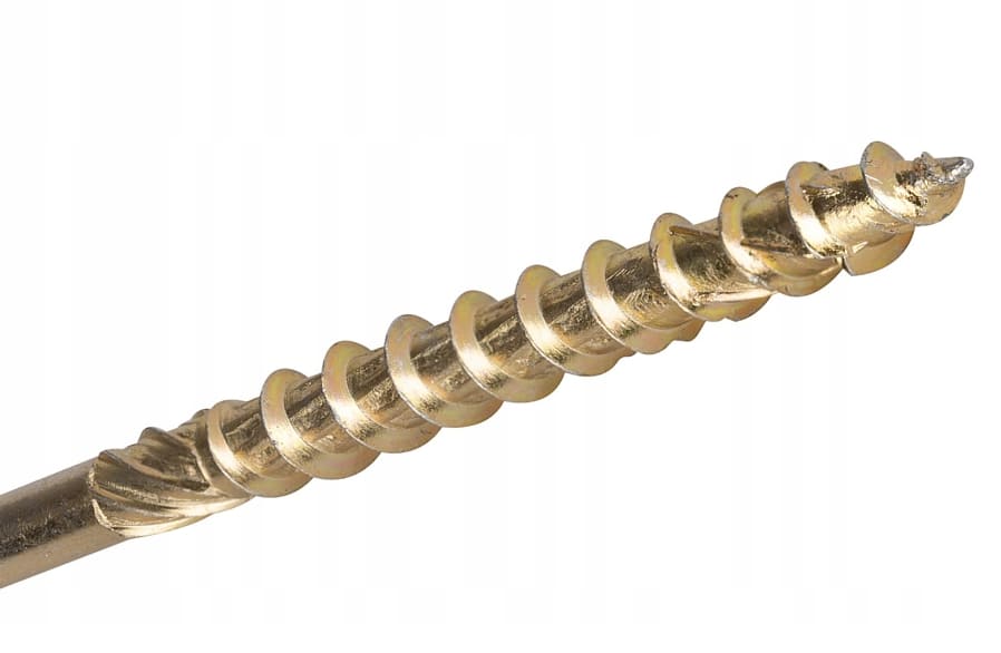Konstruktionsskruv för trä med brickskalle TX, TORX C4 gulförzinkad, 4 x 30 till 6 x 200, 300 till 1000st per paket, Klimas (Skruvstorlek och mängd : 5 x 50 / 500 st.) - 4