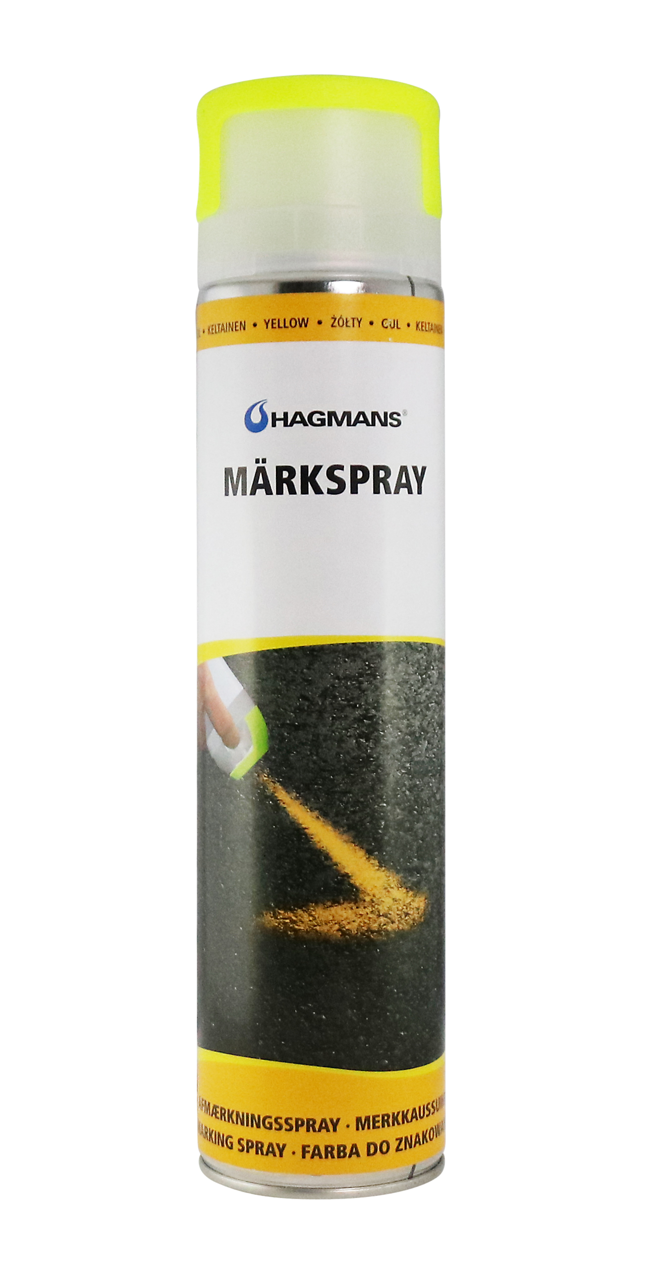 Hagmans Märkspray Solid Gul 600 ML