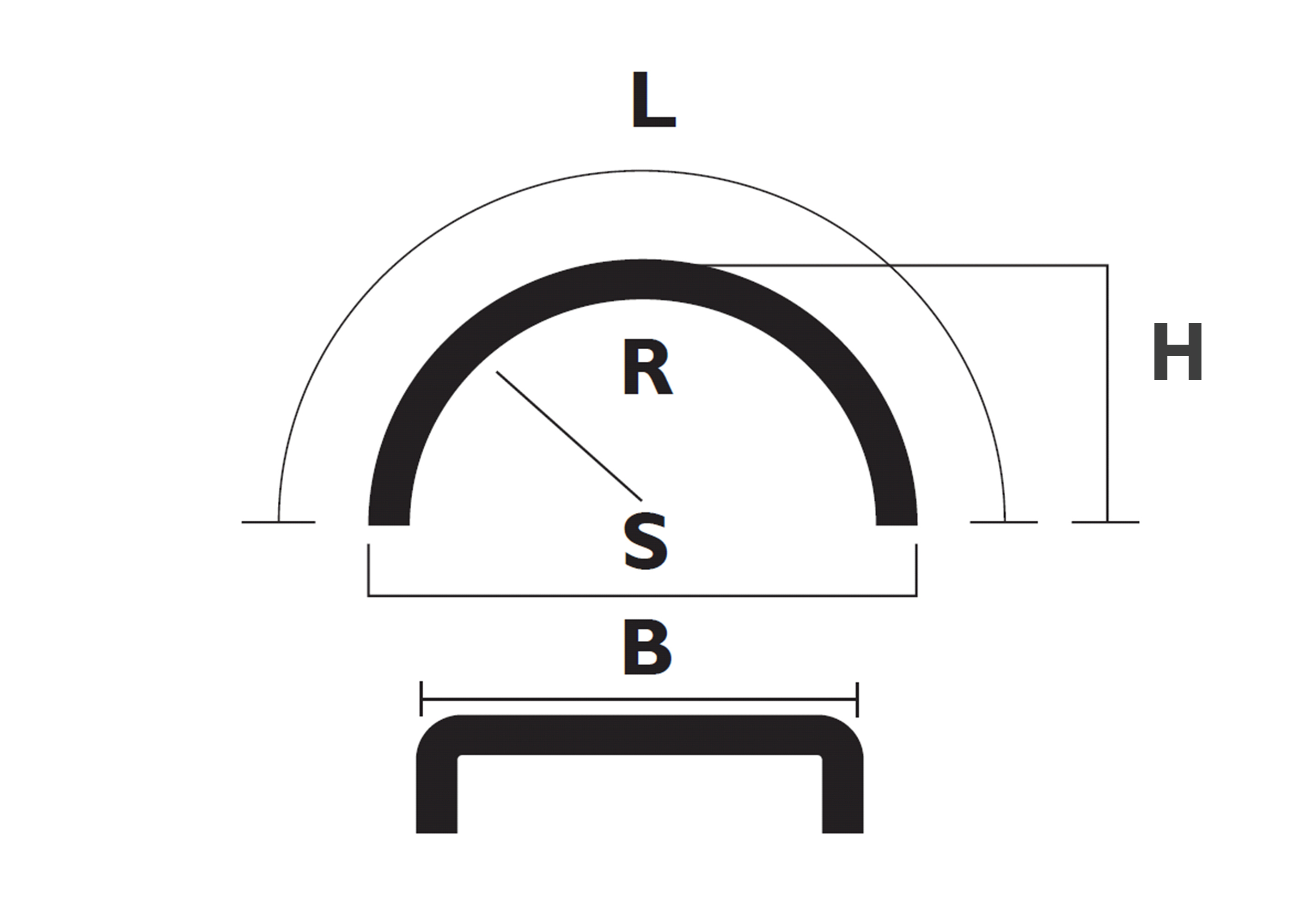 Skärm Parlok 270x1500 mm Black Line - 2