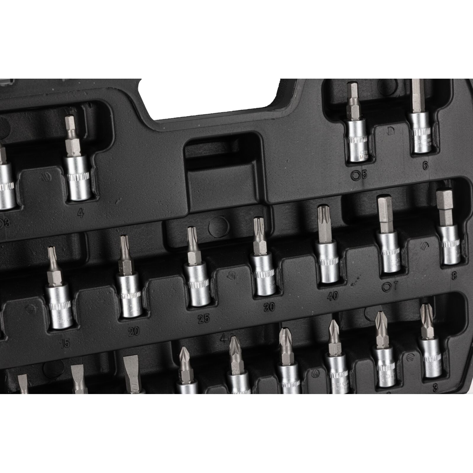 Mega Hylsnyckelsats 46st 1/4, 2 spärrhandtag, bits, hylsor 4-14 mm m.m. - 5