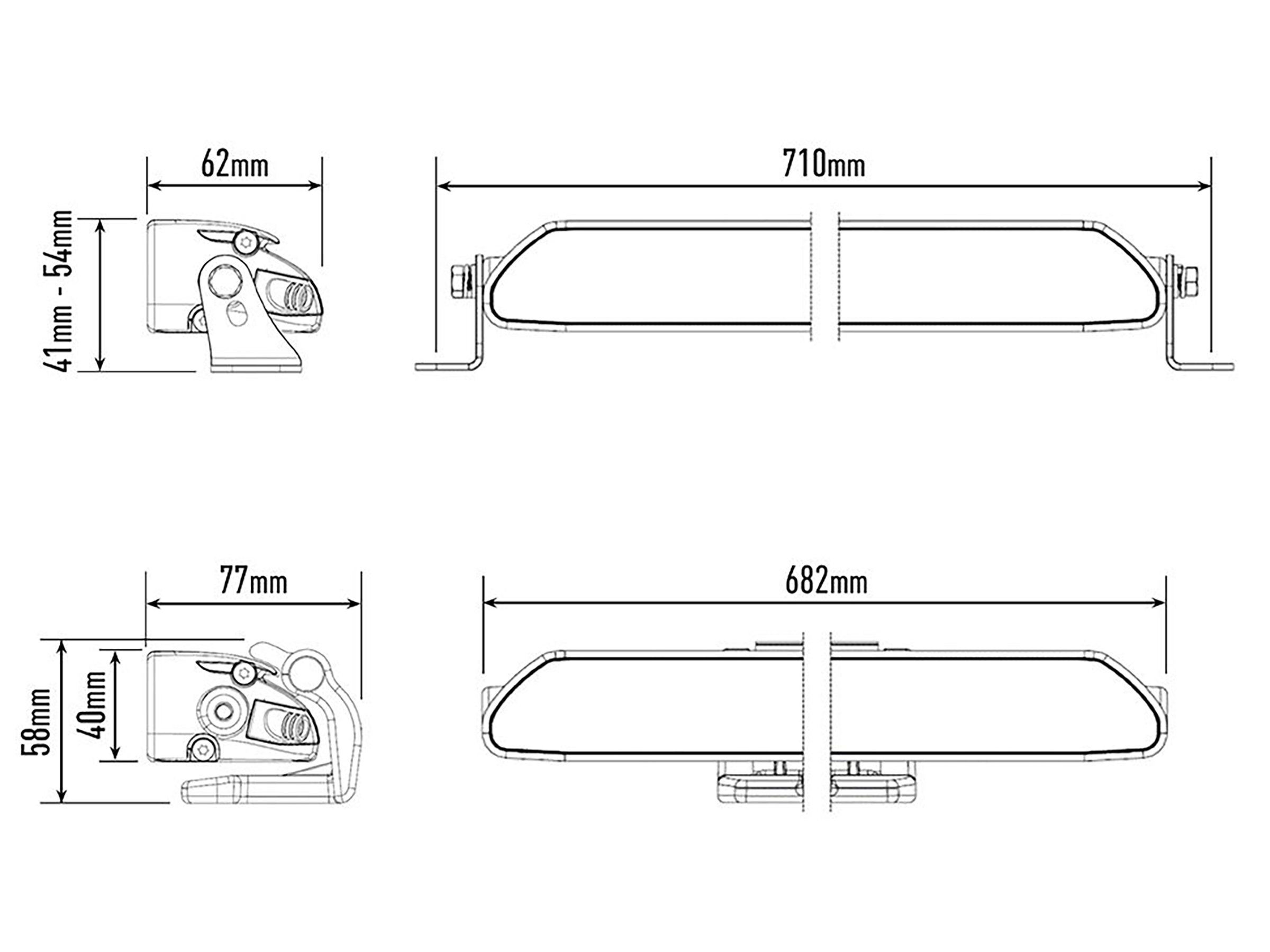 Lazer Linear 24 Elite Led extraljusramp 27" (682 mm) - 2