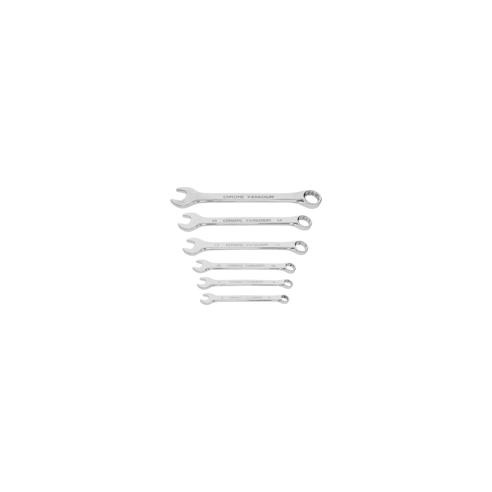 U-ringnyckelsats, kombinyckelsats, blocknyckelsats, 6st - DIN 3113, 8-17 mm, Mega - 2