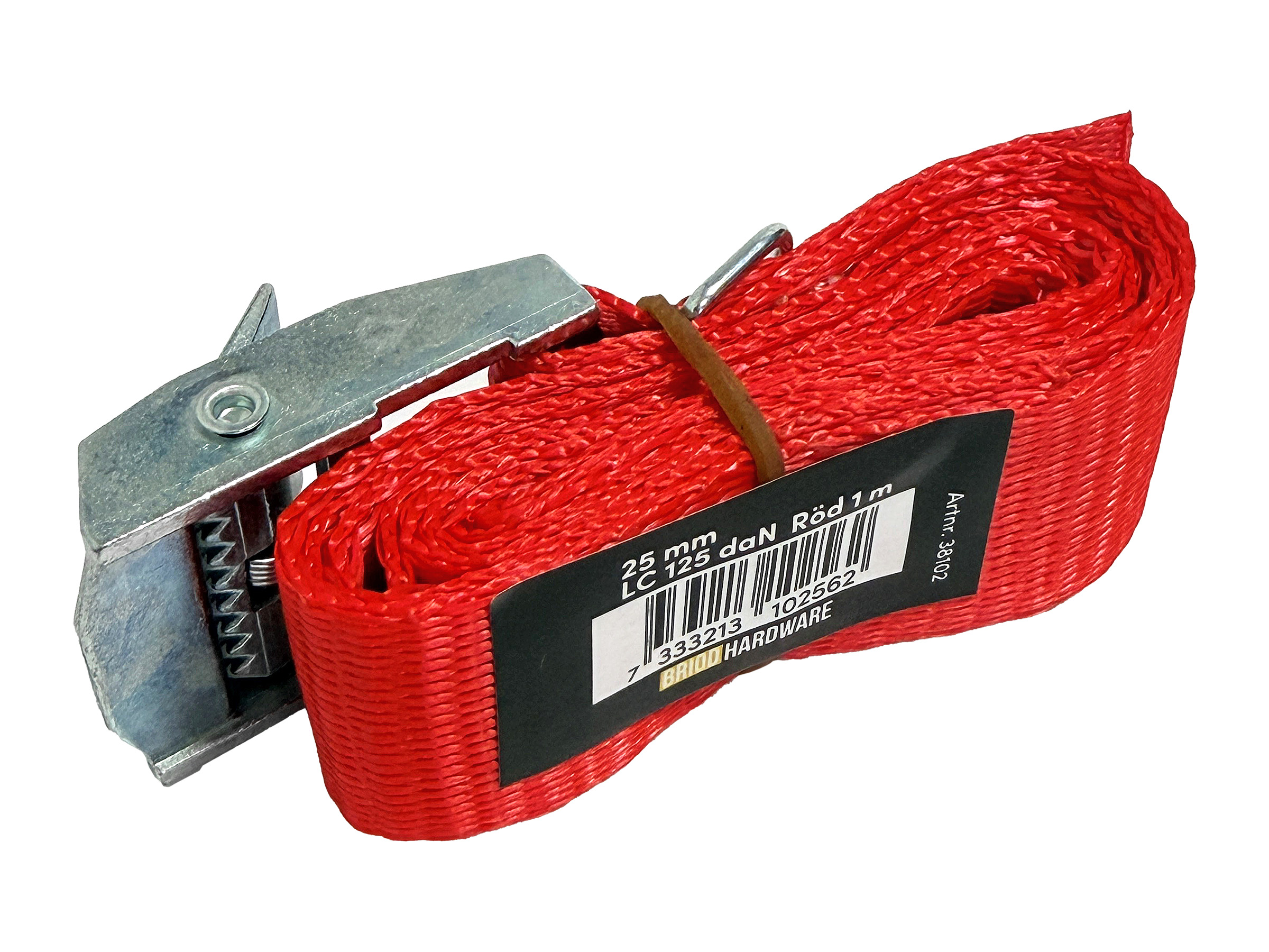 Spännband 25 mm, 1,0 m röd LC: 125 daN Briod Hardware