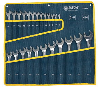 Mega Kombinycklar sats - DIN 3113, 24st 6-32 mm