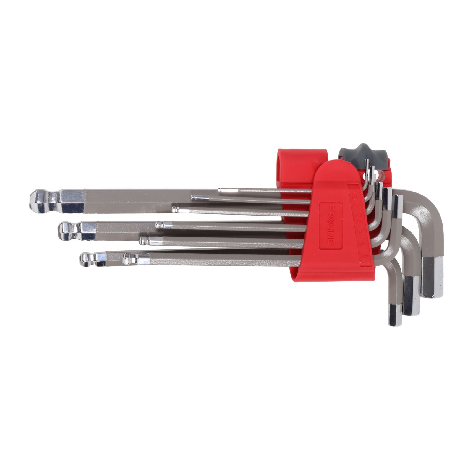 PROLINE TOOLS Insexnyckel med klothuvud, sats 9st 1.5-10 mm, S2, Proline