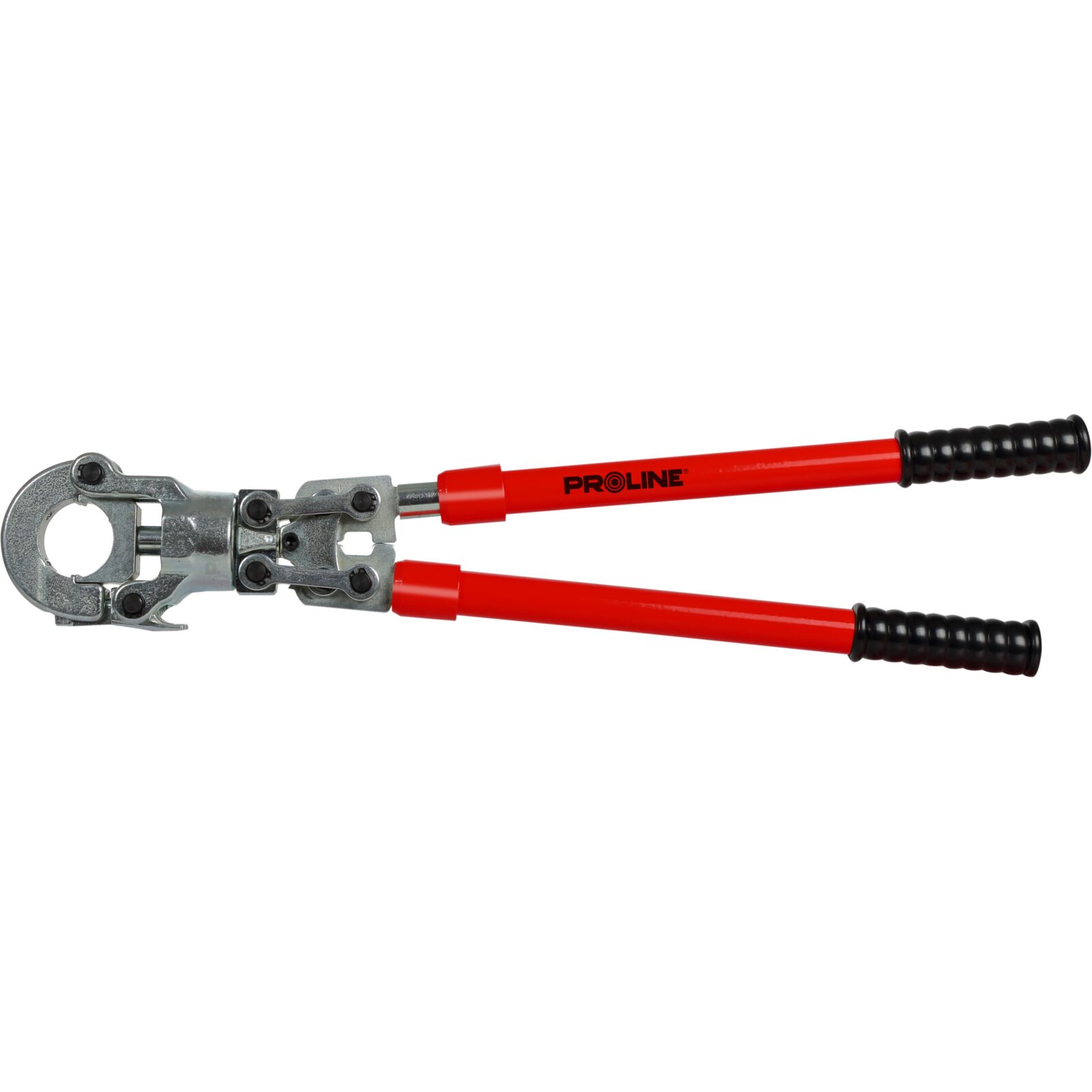 PROLINE TOOLS Rörpress PEX-AL-PEX 16-32 mm, 60 kN tryckkraft, 360° roterande huvud, teleskophandtag, 4 matriser, Proline