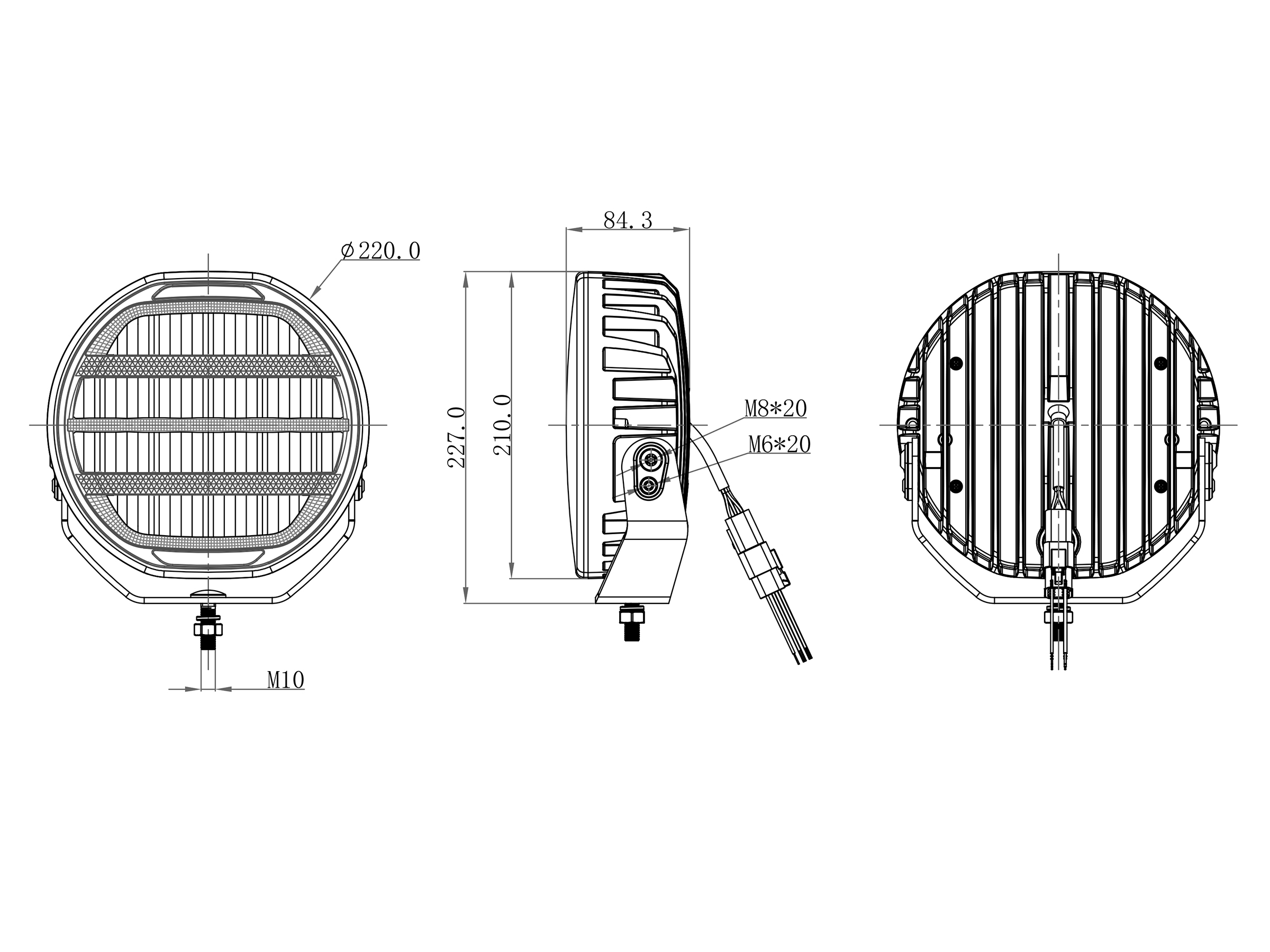 OZZ XR2 P9” LED Extraljus Svart – 24 st - 2