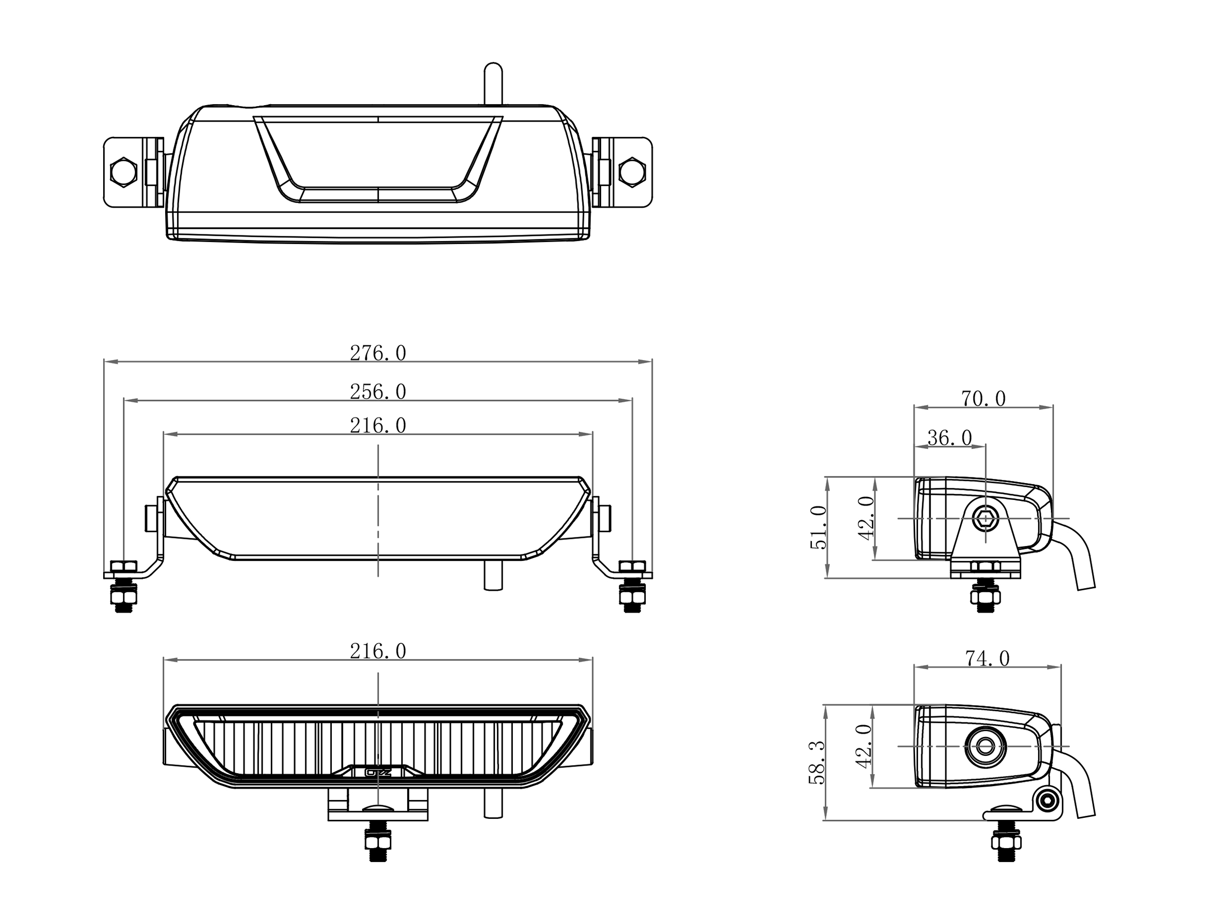 OZZ 8” svart ledramp u. pos. m. dynamisk reflektor 216 mm - 5