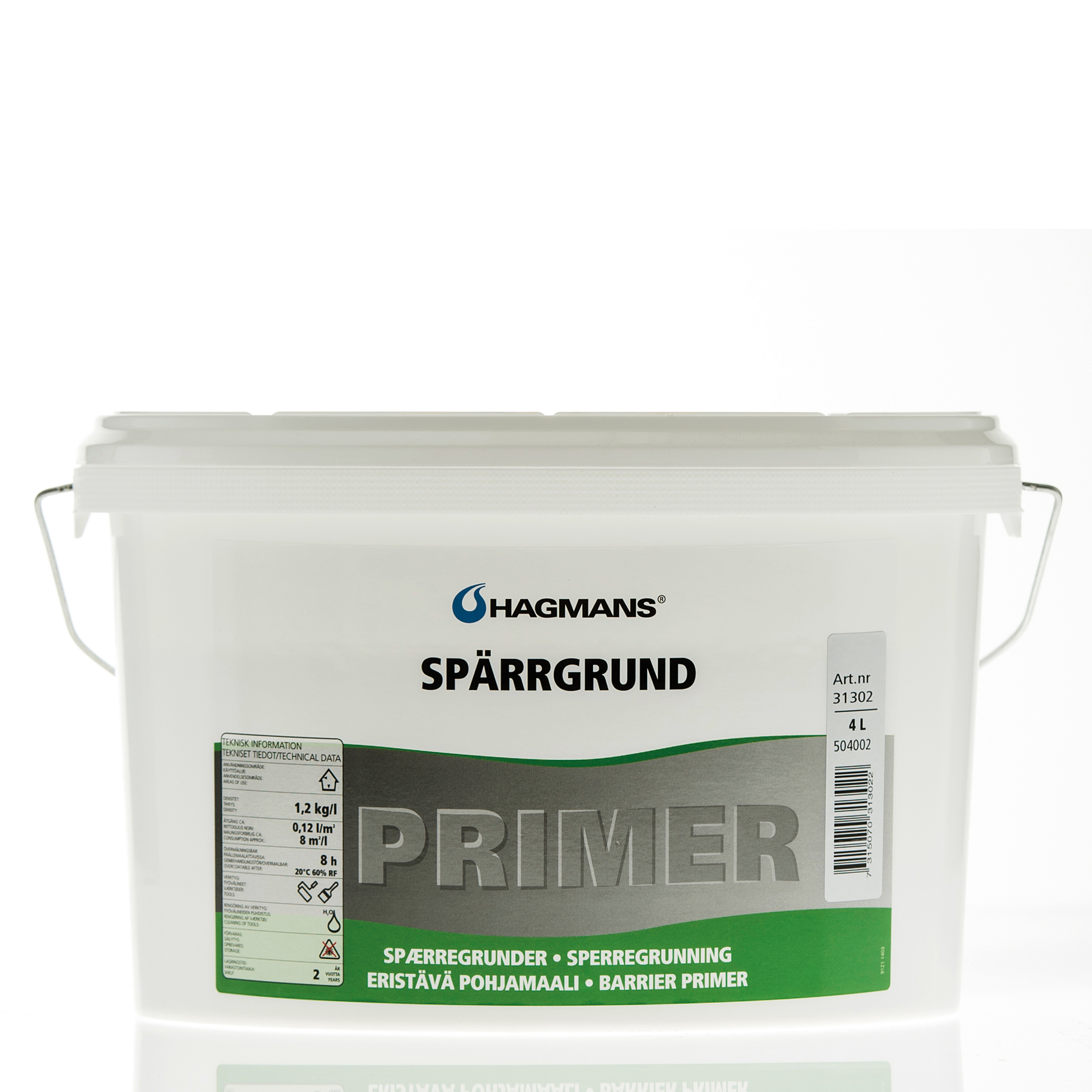 Hagmans Spärr/Isolerfärg Vit 3 L - 2