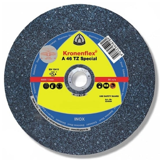 Kapskiva för metall 10st 180 x 1.6 x 22, T1A 180 A TZ INOX (8500rpm), Klingspor Kronnflex - 2